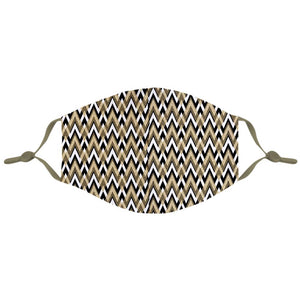 Open image in slideshow, Black and Gold Chevron Mask
