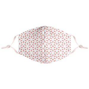 Открыть изображение как показ слайдов, Розовая геометрическая цветочная маска
