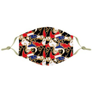 Red and Blue Baroque Mask